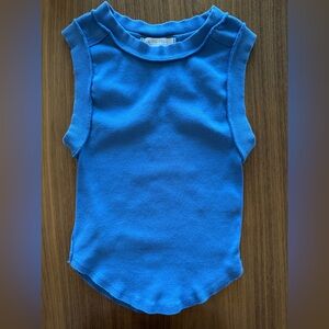 We The Free Free People Vibrant Blue Knit Tank Top